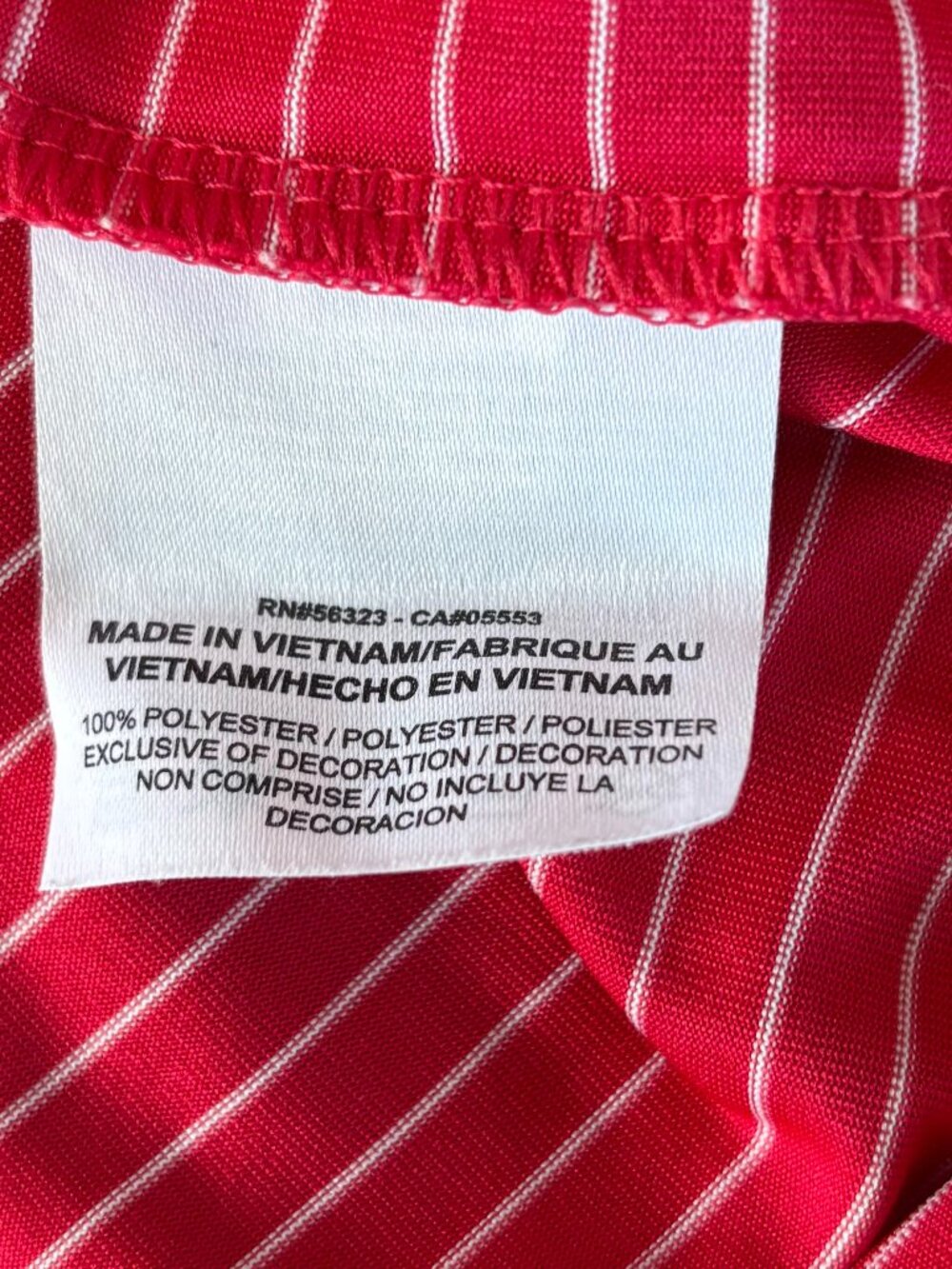 Nike Golf Performance Polo Shirt Red White Striped Short Sleeve Men's Medium EUC - Picture 2 of 6